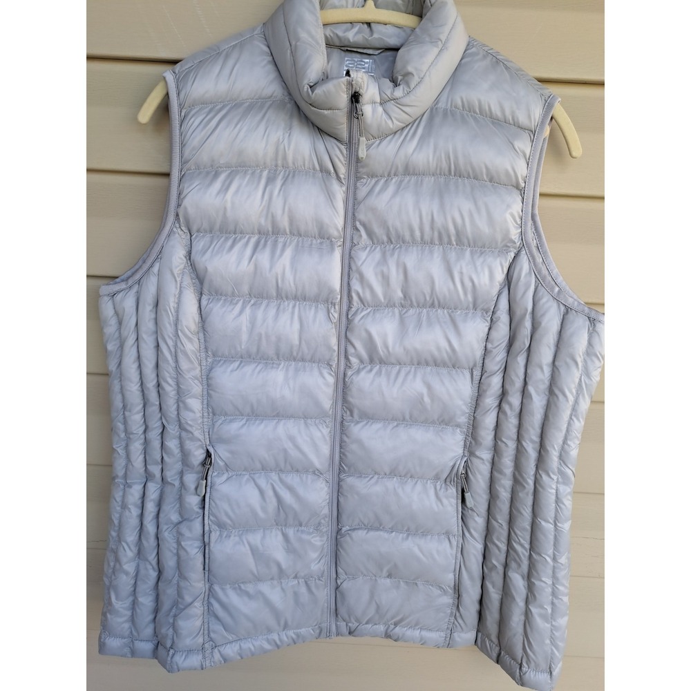 32‎ Degrees Heat Women"s Gray Full Zipper Lightweight Packable Warmth Vest XL